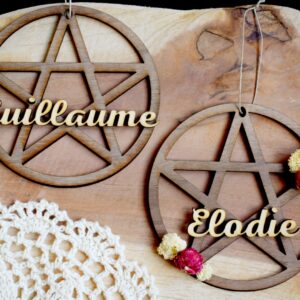 Pentacle de protection personnalisable avec un prénom - Le Grimoire du Phoenix