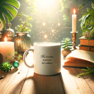 Mug magique "Ma lumière traverse les ombres" par Le Grimoire du Phoenix